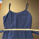 FORA Royal Navy Blue Belted Tie V Neck Romper Women’s Size S Photo 6