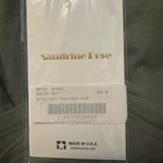 NWT Sandrine Rose The Crew Tank Embroidered Shoulders Size M Green Size M Photo 3