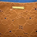 Michael Kors NWOT Brown Eyelet Lace Flutter Sleeve V-Neck Blouse Photo 3