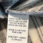 Late August  sz medium women's short bell sleeve hi low blouse striped grey white Photo 8