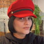 ZARA Newsboy Cap Nautical Sailor Hat Red   Size S Photo 3