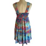 Adrienne Multicolor Snakeskin Tiered Mini Dress Size Small NWT Bright Cute Fun Photo 8