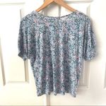 Loft blue floral short sleeved top Photo 1