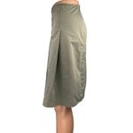 Eddie Bauer  Women's Green Khaki Pleated Knee Length A-Line Flared Skirt Size 4 Photo 1