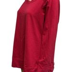 Avenue Knit Studio Red Ruched Shoulder Long Sleeve Lightweight Sweatshirt 18 20 Photo 4