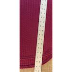 Chaser  Women's Small Burgundy Berry Hooded Long Sleeve Thermal Knit Top Photo 3