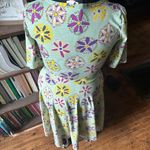 LuLaRoe Nicole Ringer green floral print S skater dress Photo 1