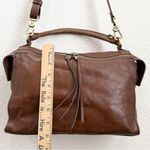 HOBO International Copula Woodlands Brown Leather Whipstitched Satchel Crossbody Photo 10