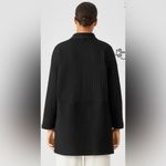 Eileen Fisher Jacket Black Cotton Quilted Blazer Channels Cardigan Size Small Photo 4