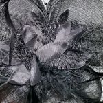 Black Feather Mesh Fascinator Veil Hat Clip Band Wedding Tea Cocktail Party Black Photo 1