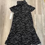Kensie Black and White Patterned Midi Dress Photo 1