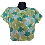 Care Bear St Patrick’s Day crop top shirt short sleeve size large women’s Green Photo 0