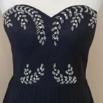 Chi Chi London Black Strapless Pleated Maxi Dress 8 Beaded Formal Modcloth Chi Chi NWD Photo 1