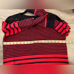 Bare Denim Crew Neck Lace Shoulder Pink Navy Stripe Long Sleeve Shirt Size M Size M Photo 9