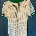 SheIn Green and White Crochet Button-Up Dress. Sz Medium Photo 5