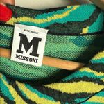 M MISSONI Zebra Jacquard Dress 8 Blue Photo 8