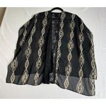 Y2K Wet‎ Seal Sheer Black Lace Back Kimono Cardigan Whimsigoth Preppy Cover Up Size undefined Photo 1