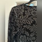 Saylor  Anthropologie Black Burnout Velvet Floral Romper Women’s Size S Small Photo 6