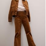 Adam Lippes  Brown Retro 70s Corduroy Flare Leg High Rise Pants Size 16 Photo 0