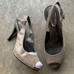Alexis Alfani Pewter Peeptoe Pumps Photo 2