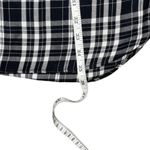 EXPRESS Plaid ShirtDress Elastic Waist Button up Dress W/Belt Loop, Pockets Med Photo 6