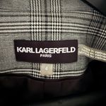 Karl Lagerfeld  gray square pattern Houndstooth Blazer Photo 2