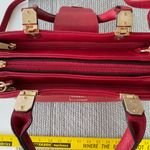 DASEIN Red Statement Handbag Purse Shoulder Bag with Bright Gold Brass Hardware Photo 5