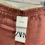 ZARA  NWT 100% Linen Bermuda Shorts Underwear Waist Pale Pink Size S ref 3187/712 Photo 7