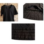 Nicole Miller NWT Linen Blend Black Dress Medium Job Interview Business … Photo 3