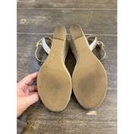 Stuart Weitzman  Teddi Wedge Espadrille Sandals Size 8 Gold  $395  Cocktail Metal Photo 6