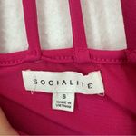 Socialite Ruffle Strappy Blouse Tank Top Womens Small Pink Photo 4