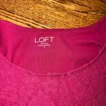 Loft Ann Taylor 3/4 Sleeve Lace front shirt in Cranberry Color size small Photo 2