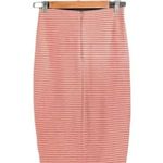 ZARA  Skirt Knee Length Tie-Front Pink Pinstriped Knit Pencil Skirt Size Small Photo 2