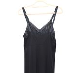 VTG Womens Slip‎ Dress Size S Brown Black Lace Trim Sheer Lingerie Whimsigoth Photo 6