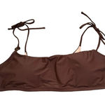 J.Crew  O-Ring‎ Tie-Shoulder Bikini Swim Top in Brown Sz 3XL Plus NEW Photo 0