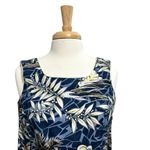 Iolani Hawaiian Tropical Sleeveless Shift Dress Blue Hawaii Vacation size Small Photo 1