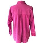 ZARA  Oversized Flowy Hot Pink Jacket Blouse Pockets & Side Slits ~ Women's XS Photo 2