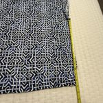 Talbots  3X Cap Sleeve Sweater Knit Top Shirt Blue White Geometric Cotton Blend Photo 3