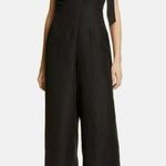 Kate Spade Linen Tie Jumpsuit In Black Photo 0