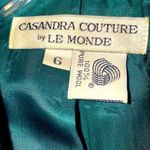 Cassandra Couture by Le Monde emerald green 💯 wool skirt suit. Lined.Size 6 EUC Photo 4