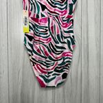 Summersalt NWT  The Cinched One Piece Swimsuit Watercolor Zebra Hibiscus size 4 Photo 6