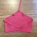 bright coral pink halter top Photo 1