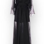 Lotus Threads new 𑁍 Lace Romper Overlay Gown Cocktail Maxi Dress 𑁍 Edgy Chic Photo 9