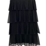 Y2K Black Babydoll Slip Dress Tiered Ruffle Black Size L Photo 5