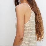 ZARA  NEW WITH TAGS crochet beaded Elegant Cream Knit Swim Cover-Up mini dress Photo 2