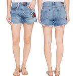 BLANK NYC new ★ Festival Floral Embroidery Shorts ★ Inside Joker ★ Medium Blue Photo 5