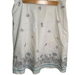 Loft Vintage  Skirt White Embroidered Cafe Pattern 8 Photo 0