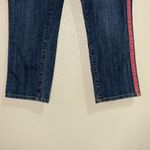 CAbi  Blue Capri Jeans with Pink Side Stripe Photo 4