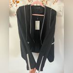 Stoosh  Black Blazer with white contrast piping Photo 5