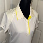 Nike Women's White and Yellow Short Sleeve Polo Photo 2